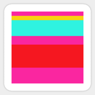 An uncommon hybrid of Cherry Red, Persian Rose, Metallic Yellow and Fluorescent Blue stripes. Sticker